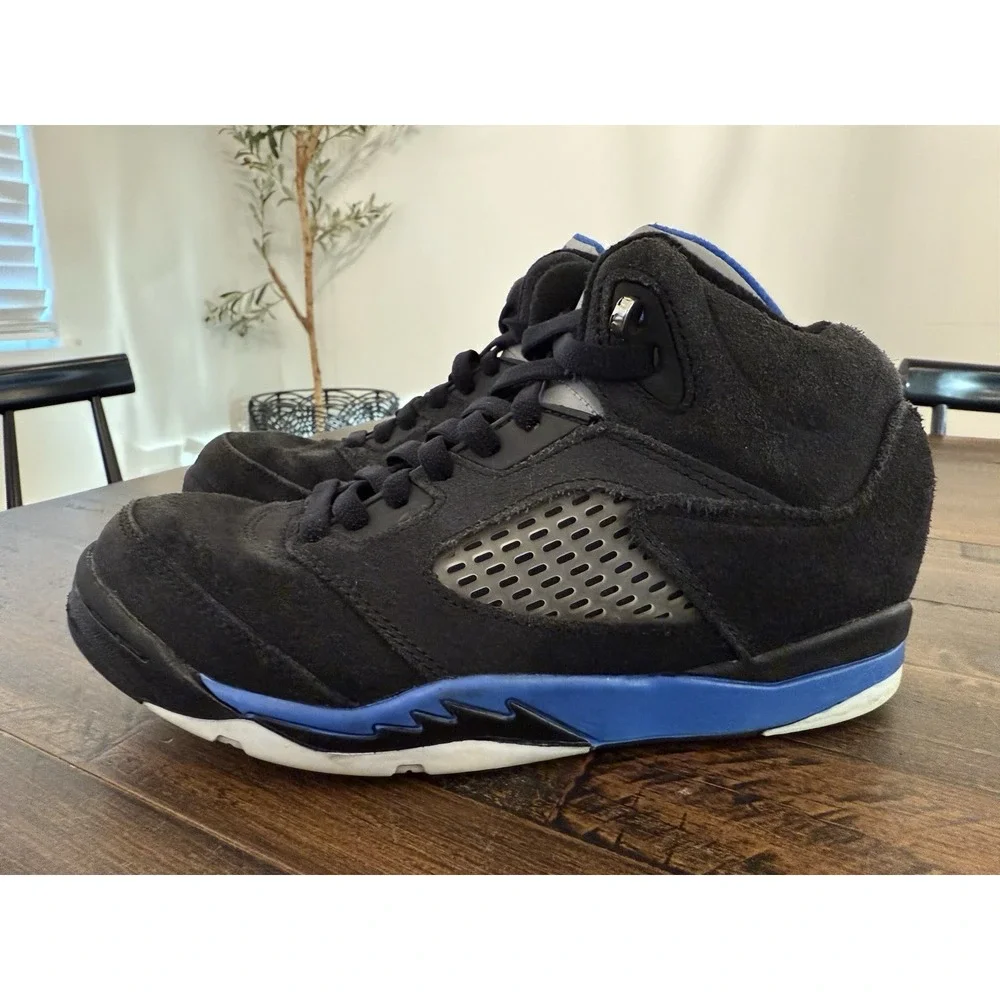 Size 3Y/4.5W - Air Jordan 5 Retro Mid Racer Blue (PS) Kids Boys Shoes 440889-004